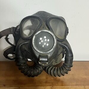 US WWII Navy Diaphragm Mark IV Gas Mask‎ USN-U Filter Removed Militaria